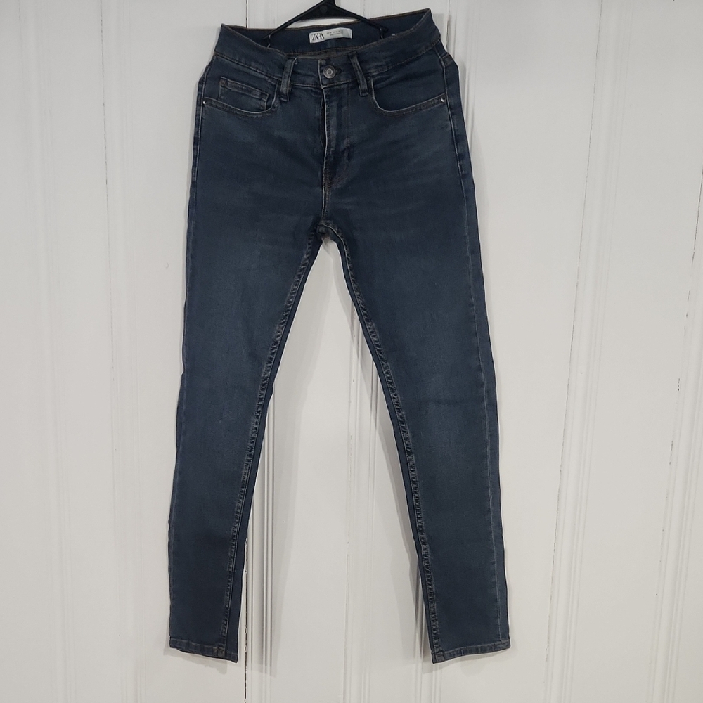 Zara Blue Skinny Jeans Classic Denim